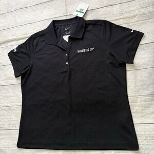 Nike Golf Wheels Up Embroidered Womens Polo Size XL NWT Corridor Aviation Black